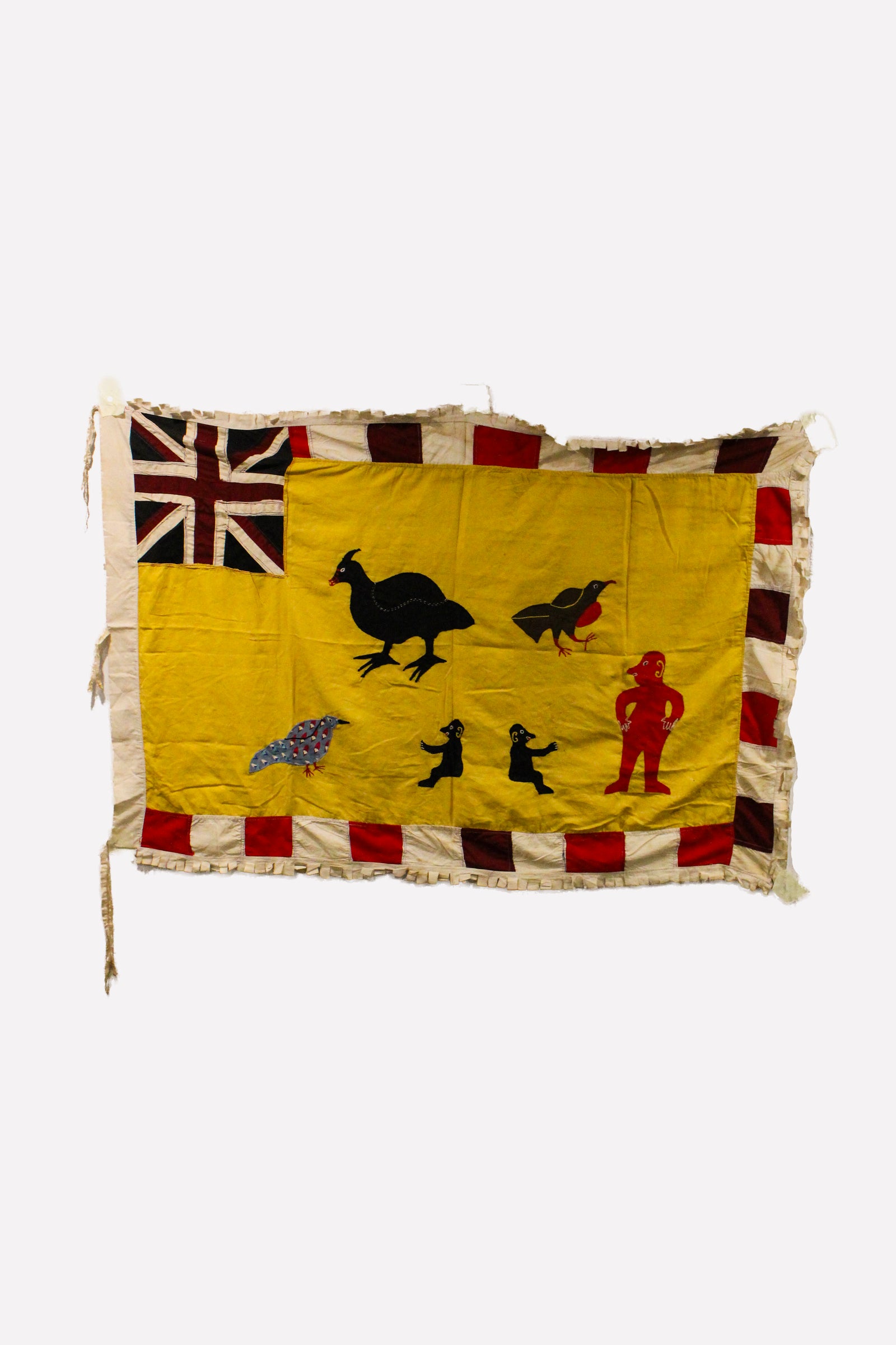 Handmade Asafo Fante flag from Ghana (24) — appliqué textile folk art wall hanging