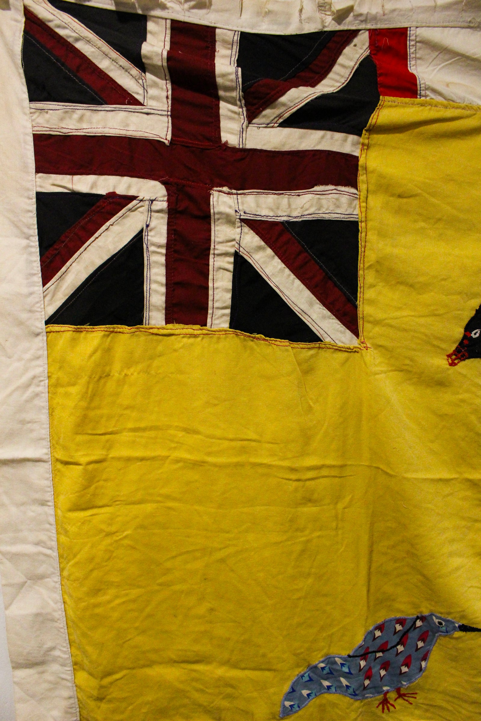 Handmade Asafo Fante flag from Ghana (24) — appliqué textile folk art wall hanging (view 4)