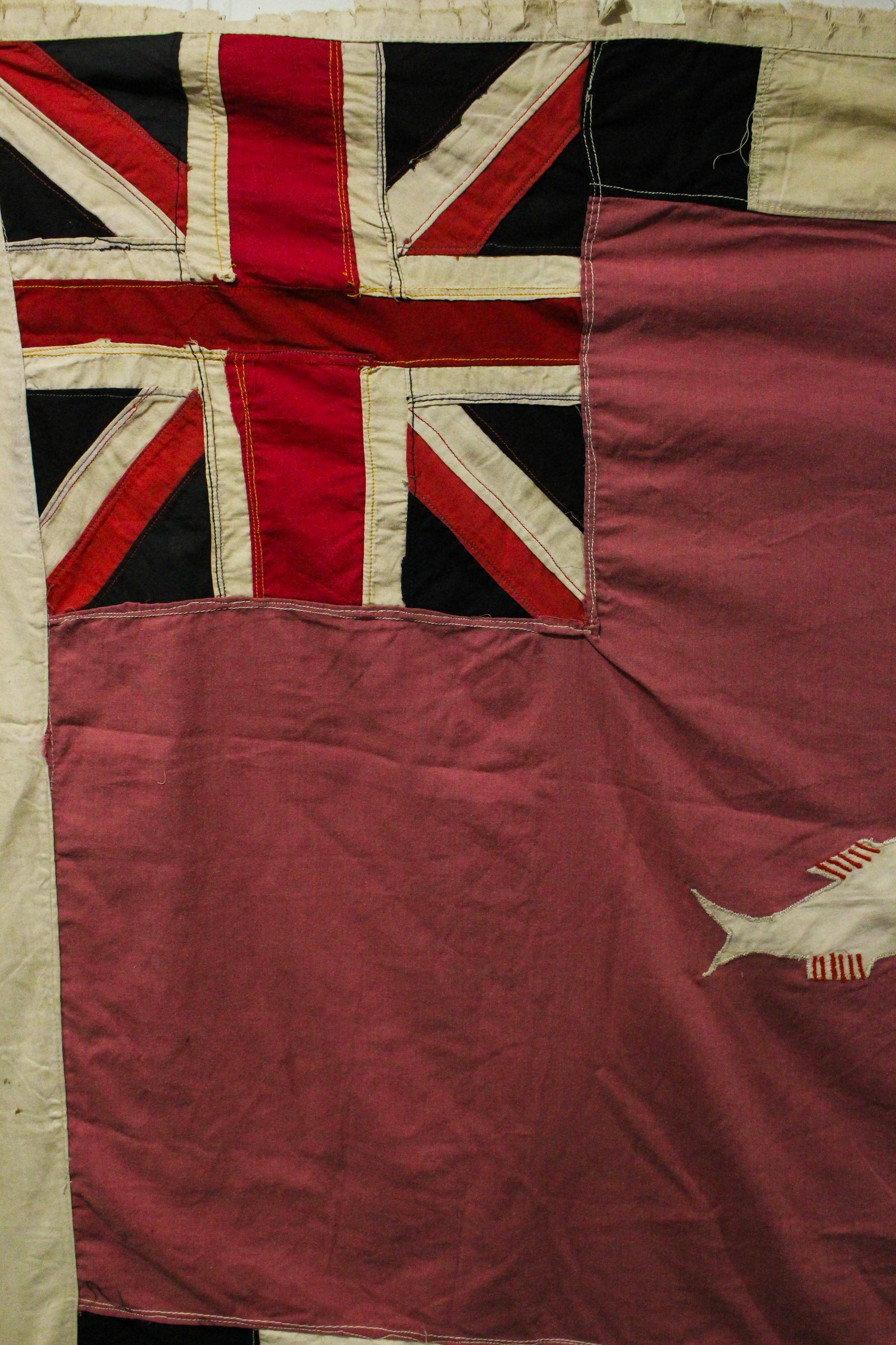 Handmade Asafo Fante flag from Ghana (26) — appliqué textile folk art wall hanging (view 4)