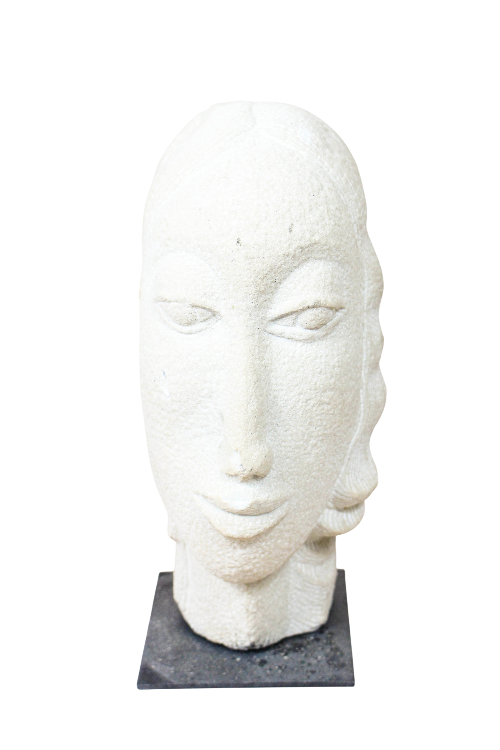 Stone head sculpture by Rizimu Chiwawa Zimbabwe 31.03