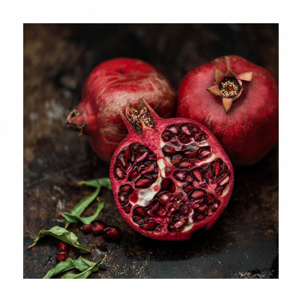 Square Cloth - Pomegranate on Black