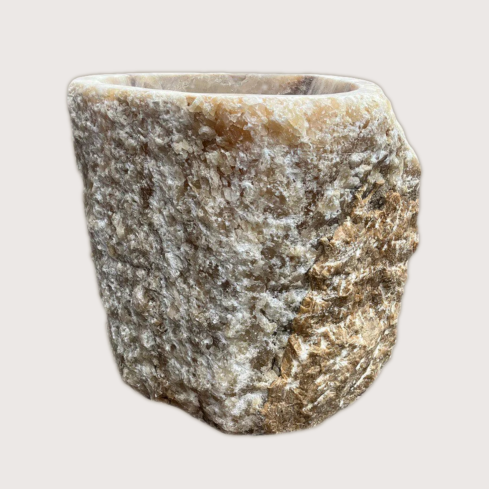 Raw Edge Onyx Planter Pot — detail view