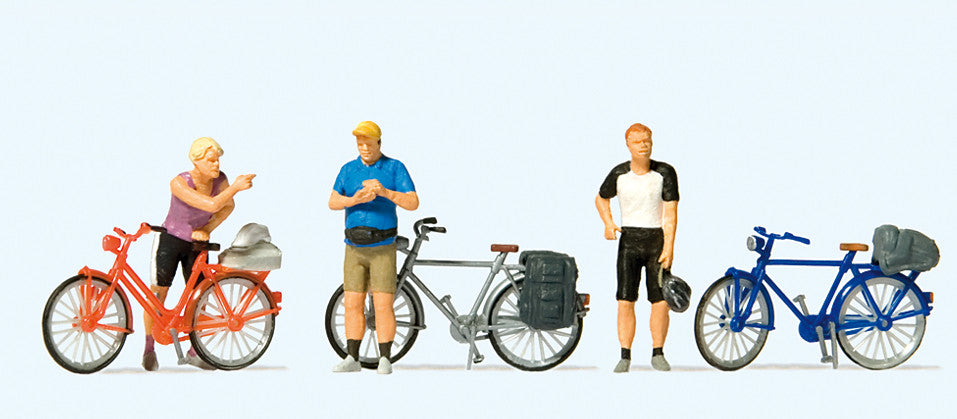 Standing Cyclists in Sportsware Terrarium Figure Set 10644