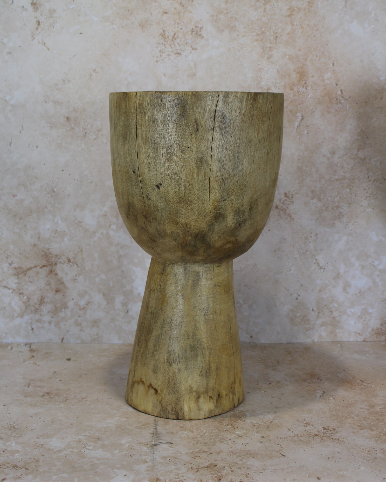 Tapered Wood Side Table - Cameroon - 93.1