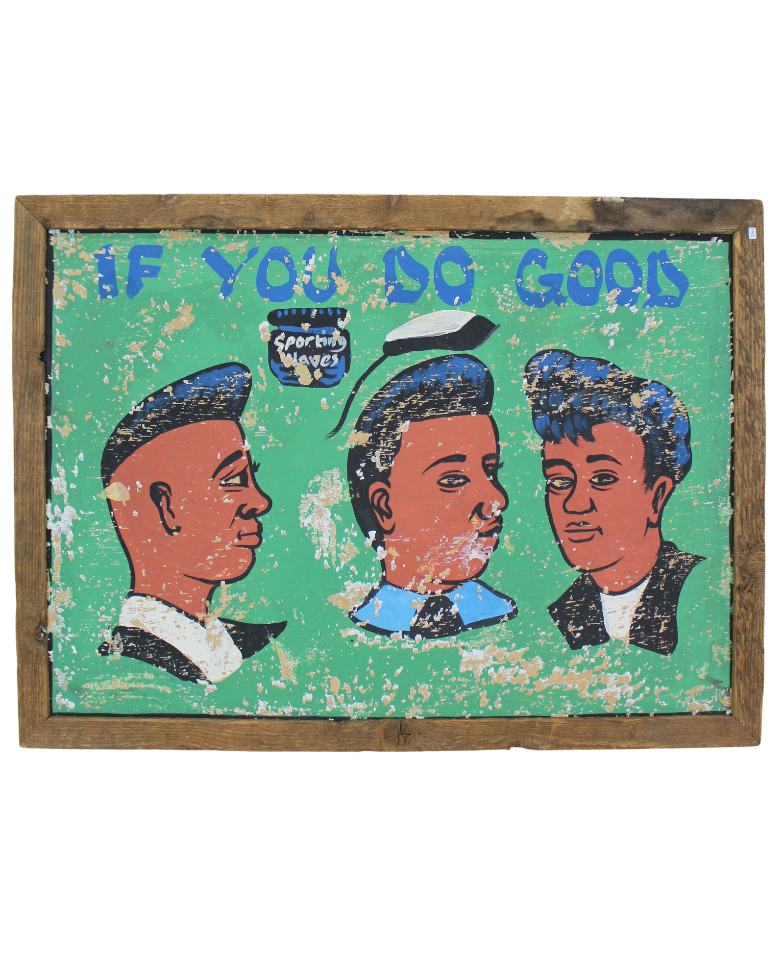 Vintage African Barber Sign - 138.1