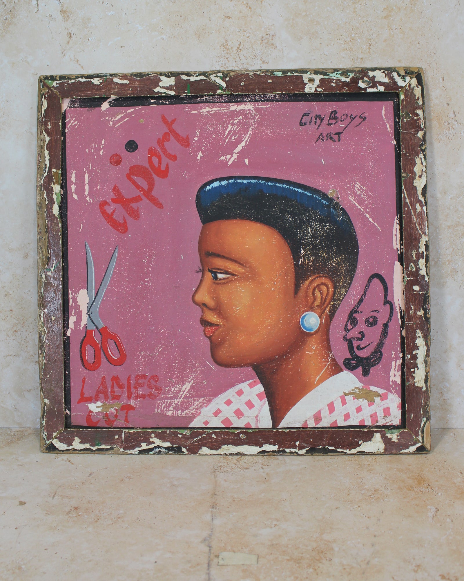 Vintage African Barber Sign - 138.2