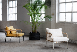 Rene Barba Lounge Chair Black & Ocher