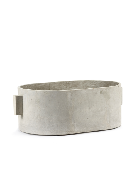 Grey Oval Pot