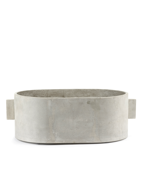 Grey Oval Pot