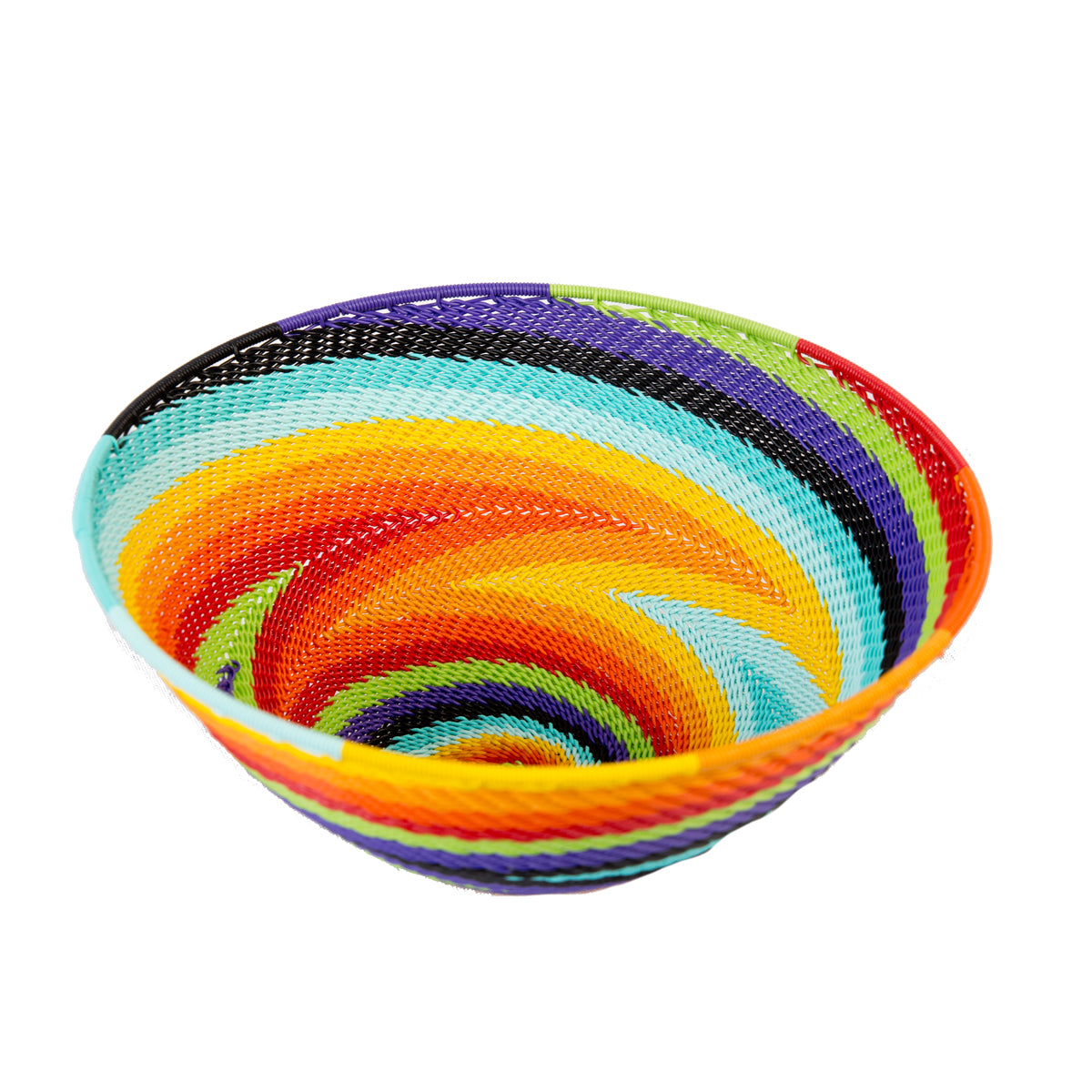 Blue Zulu telephone wire bowl — another view