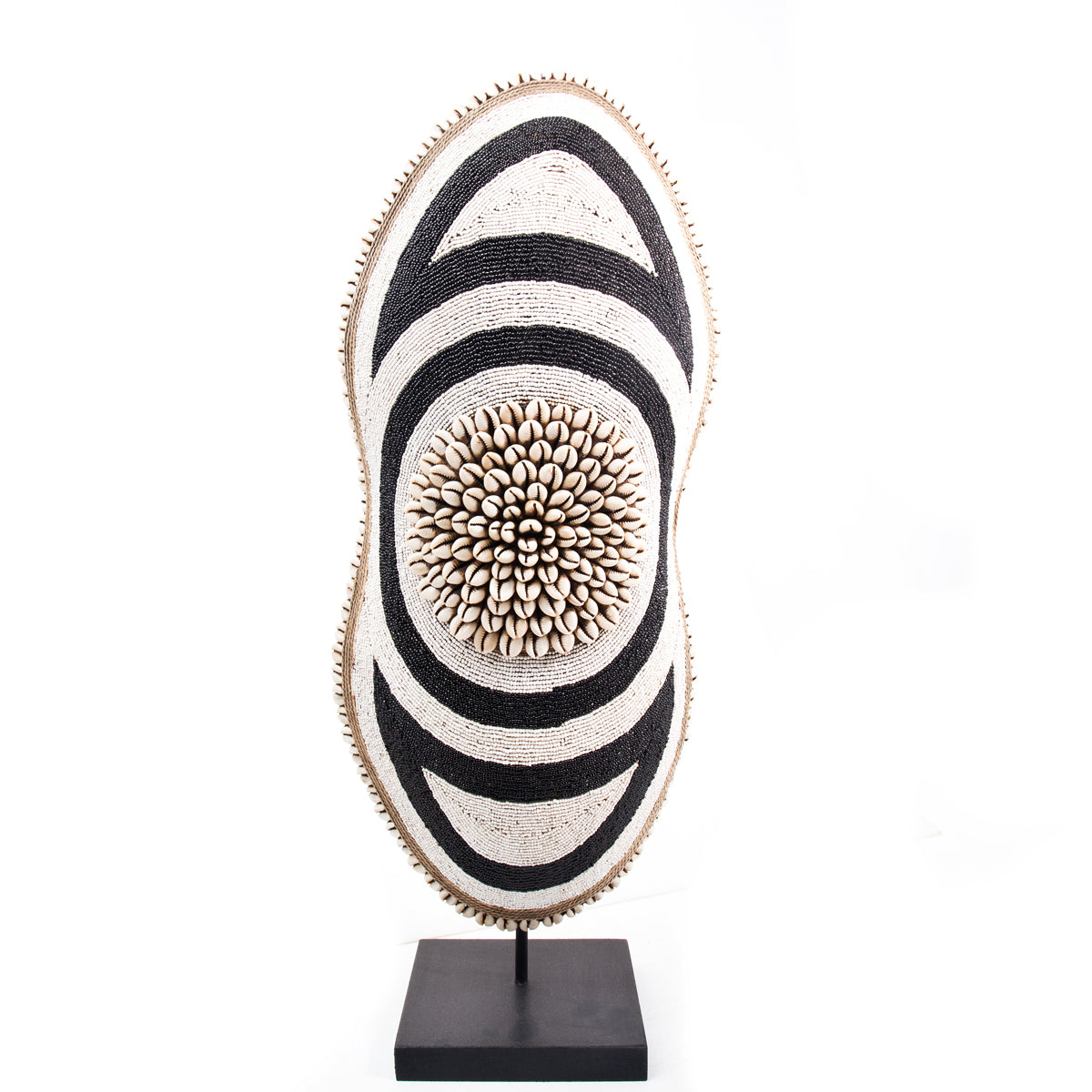 Cameroon Beaded Shield - Oblong - 17B