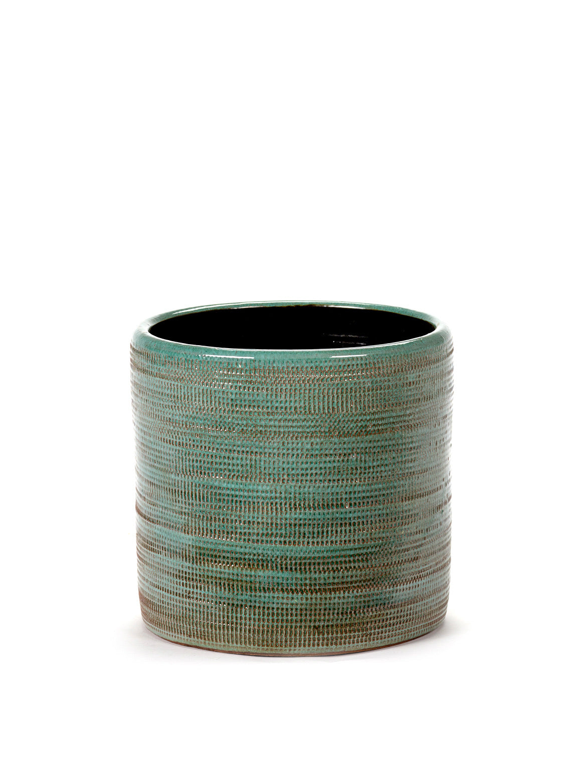 Green structure pot, another view