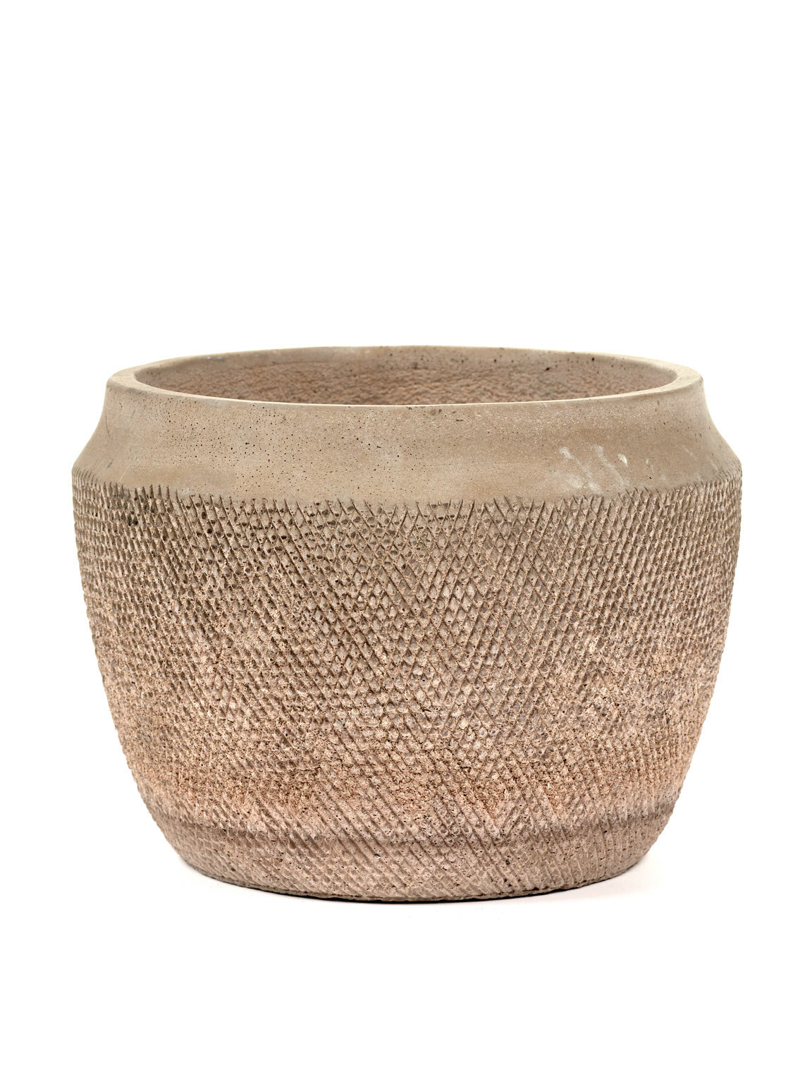 Extra-large sand-toned cement plant pot by Serax