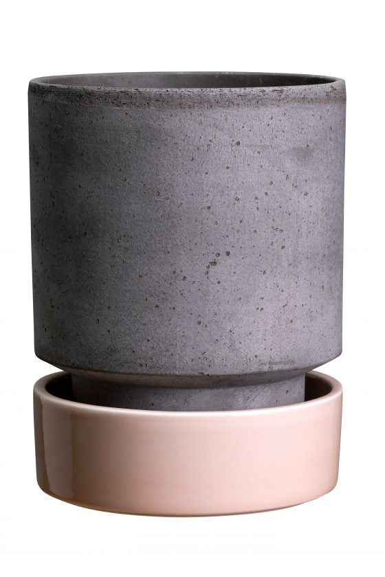 Hoff plant pot saucer in raw grey