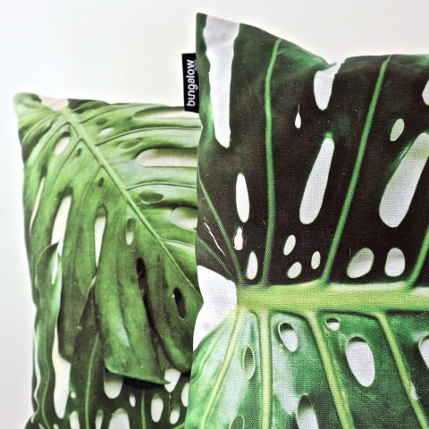 Monstera cushion cover — another view