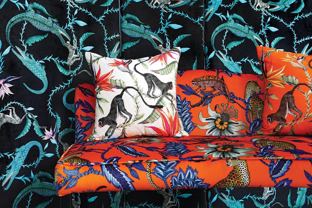 Ardmore- Monkey Paradise Flame Cushion Cover