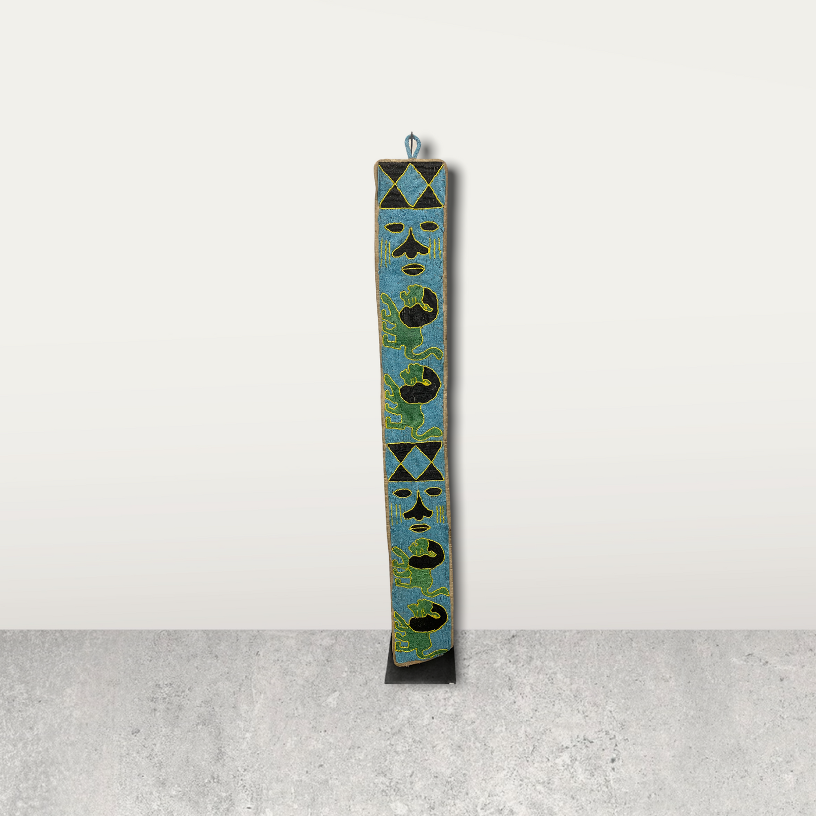 Yoruba Beaded Sash - Nigeria - Lions (03)