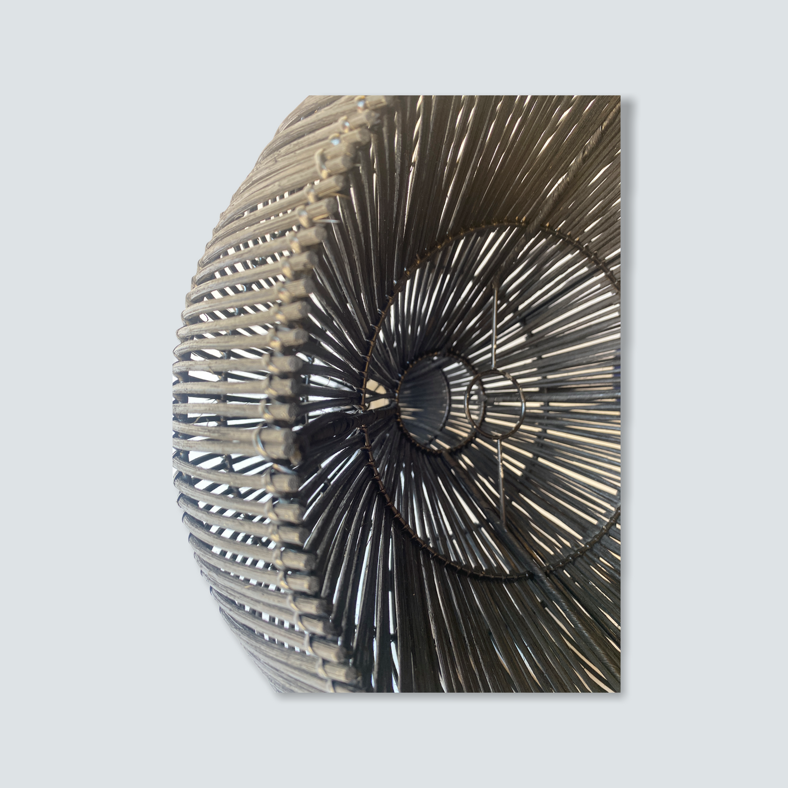 Rattan Dome pendant - black — detail view