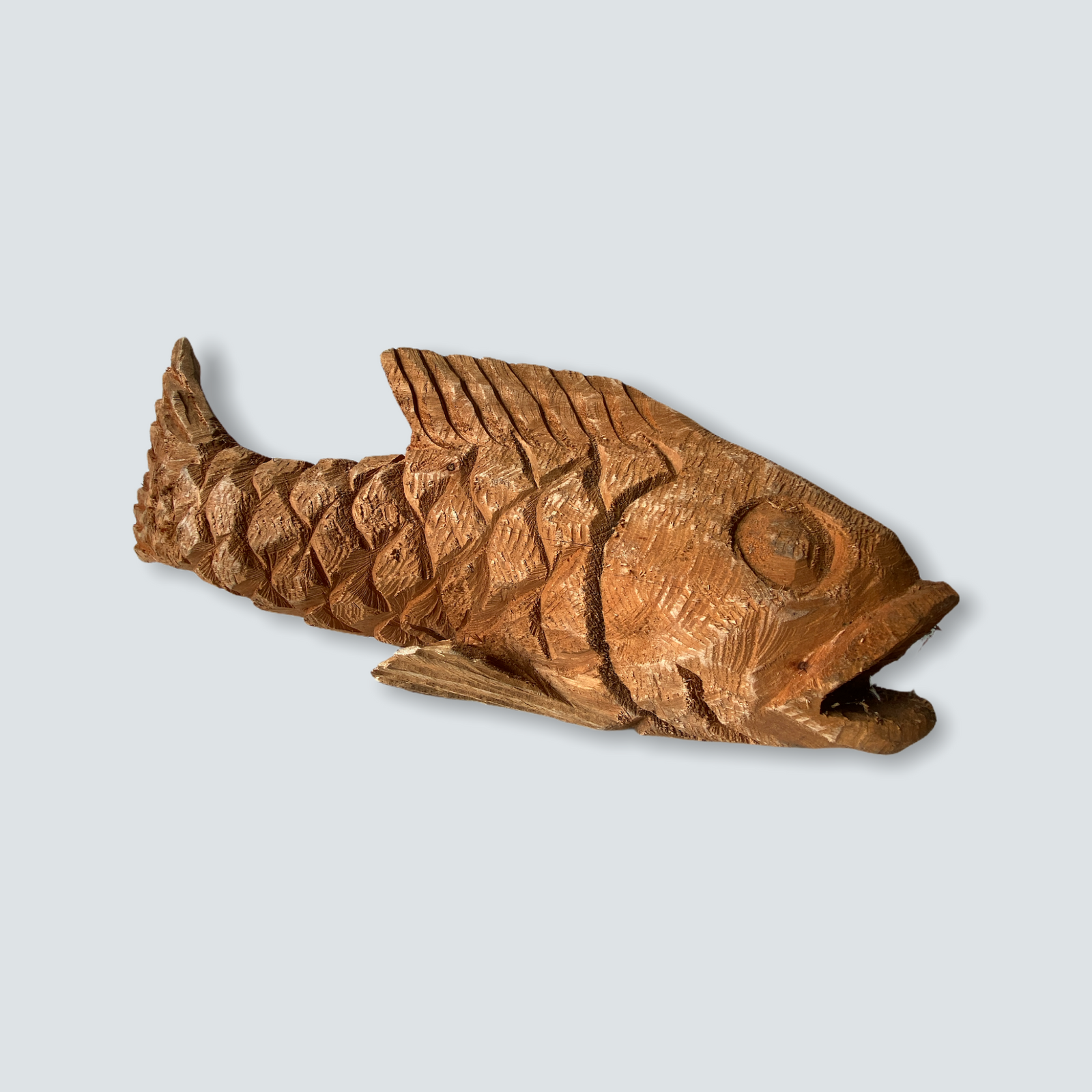 Mozambique hand carved Fish sculpture - S (01)