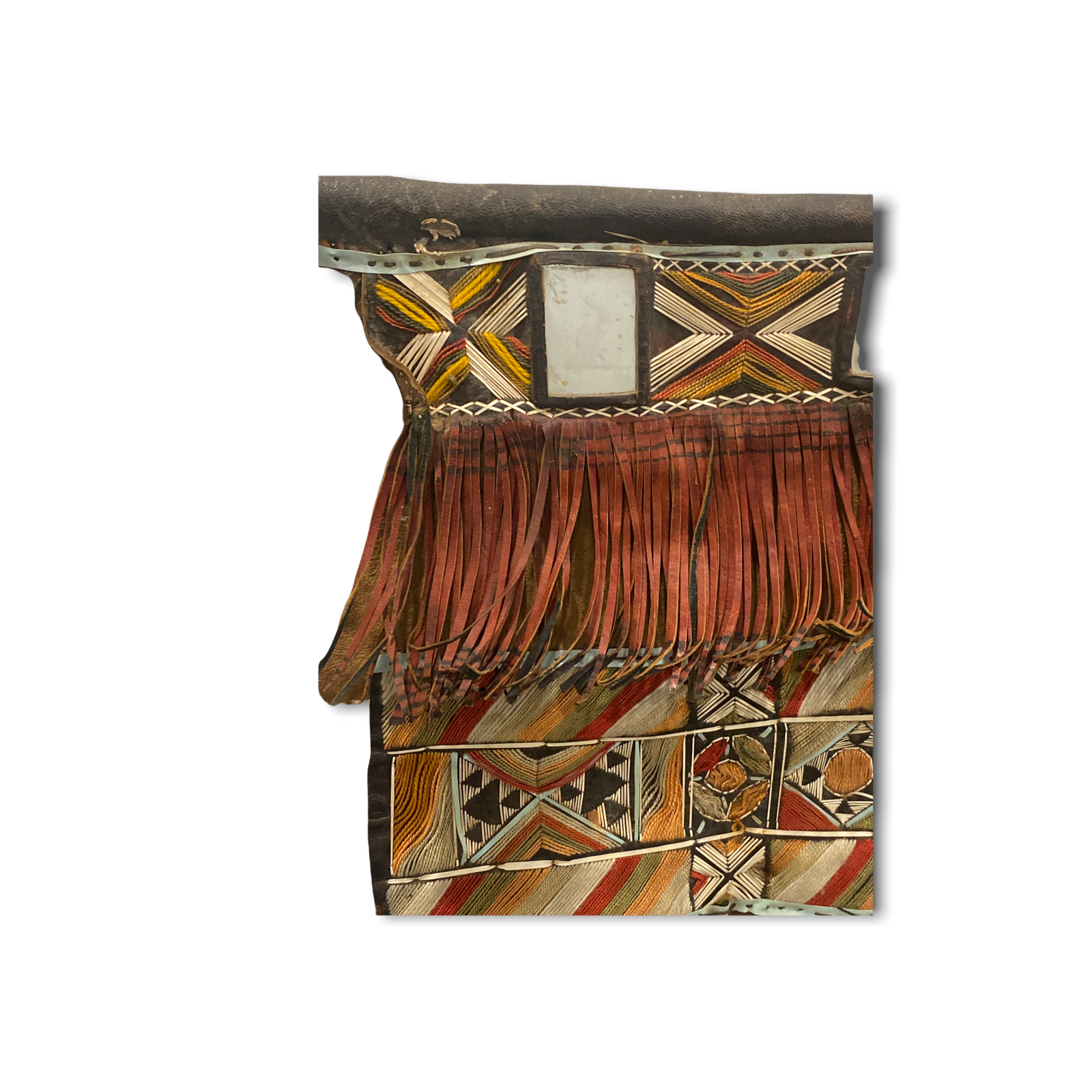 Tuareg- Antique leather panel tent decor (191.5)