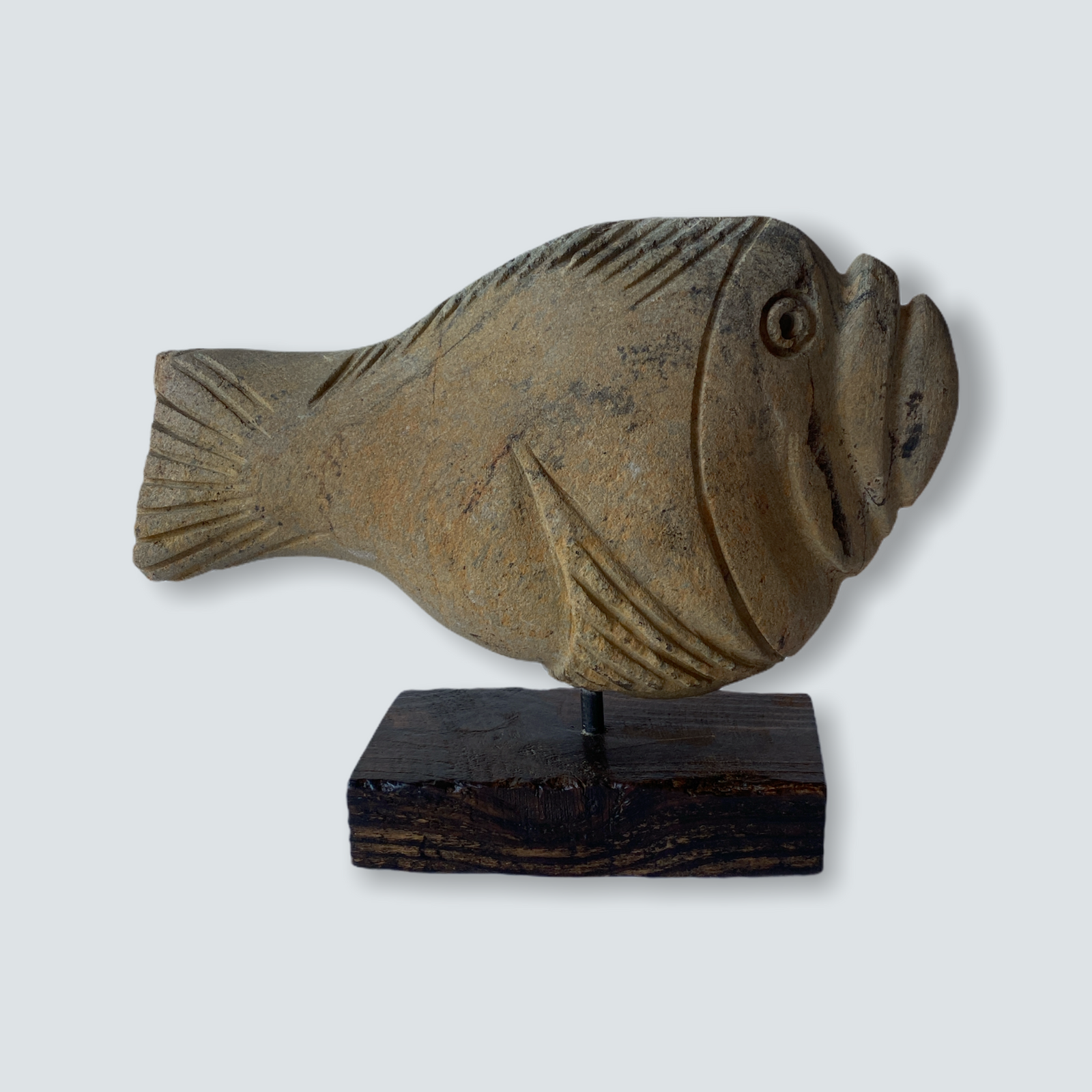Stone Fish Sculpture - Zimbabwe (07) S