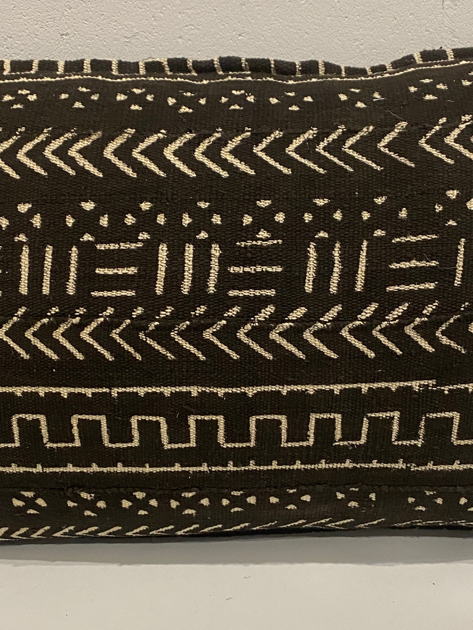 Mud Cloth Handwoven cushion - (184.12) Black