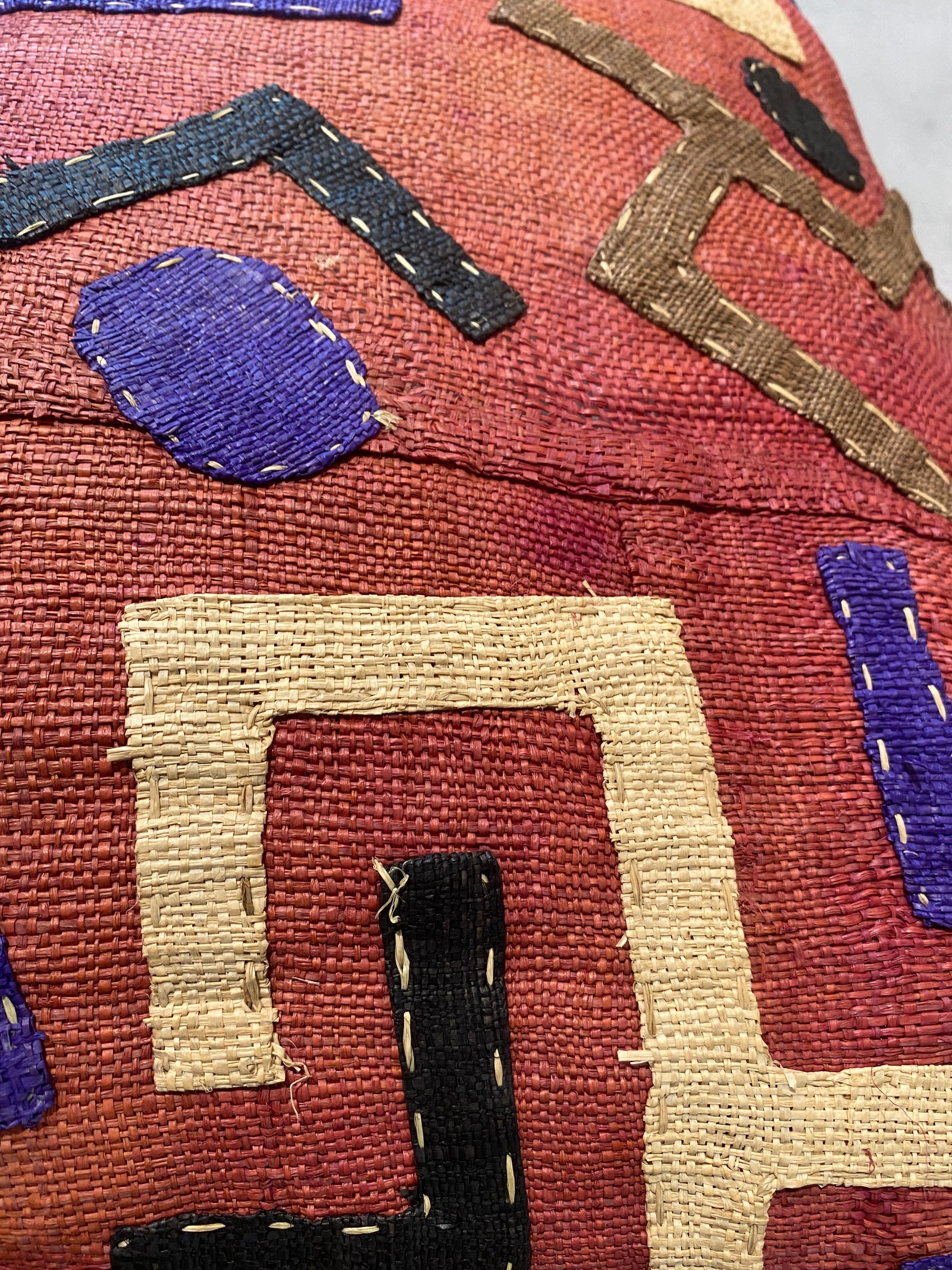 African Kuba Cloth Cushion 60x60 (04)