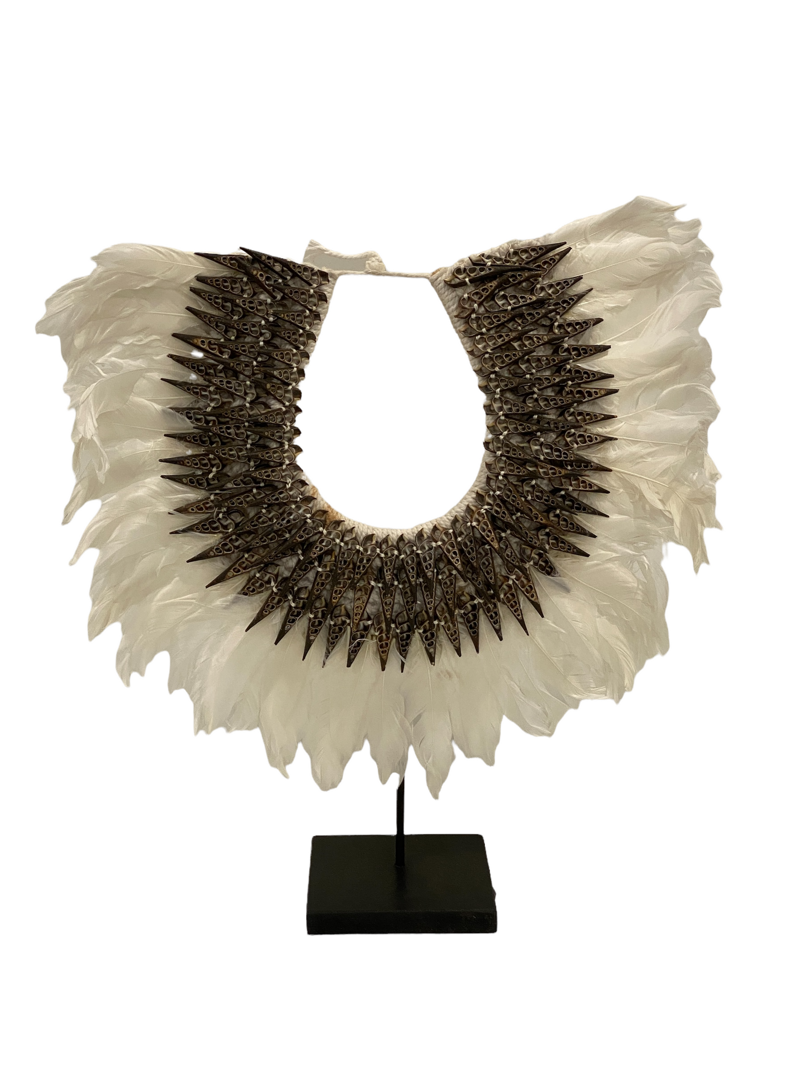 Handmade Feather & Shell necklace (2205)