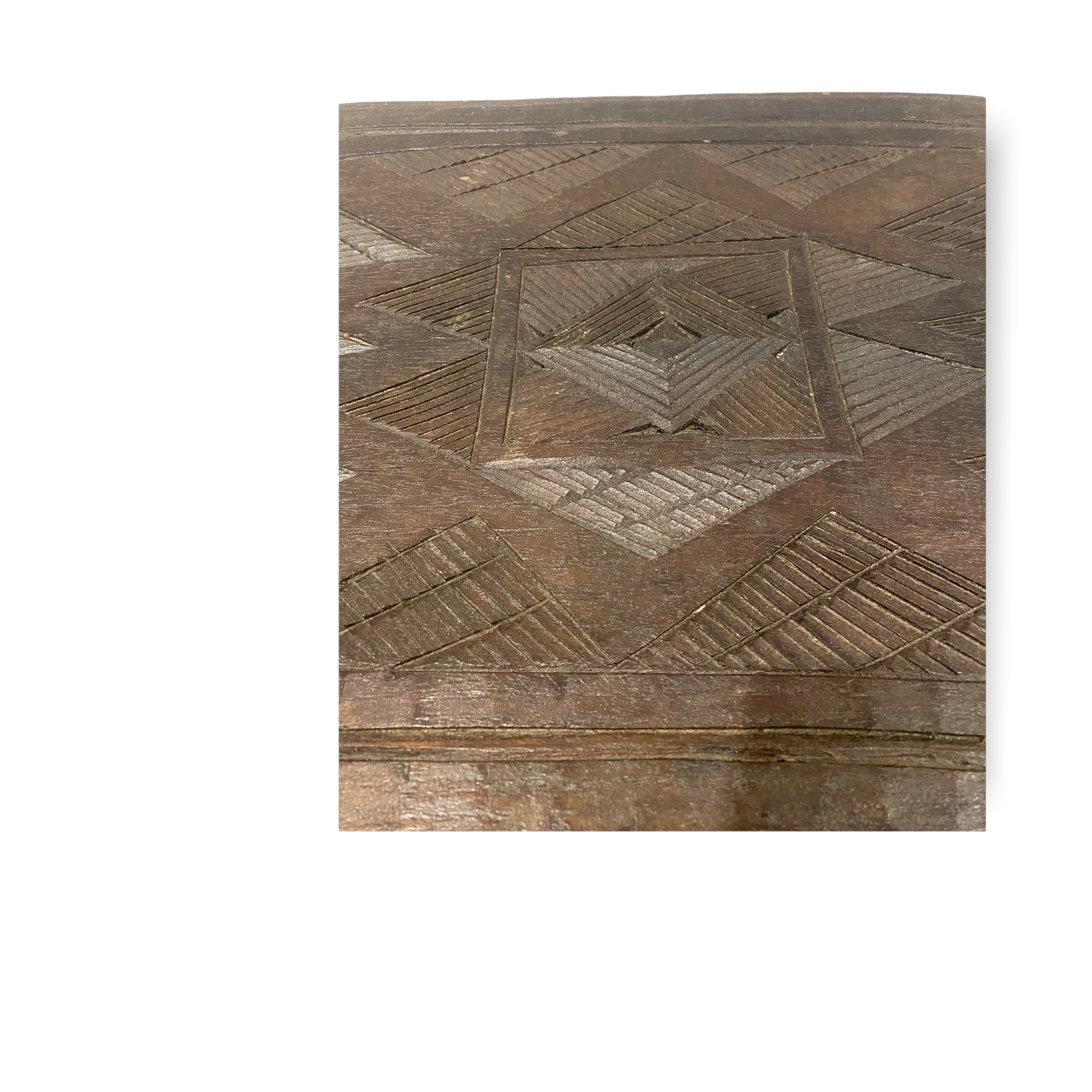 Nupe Table \ Stool - Square engraved (L12.1)