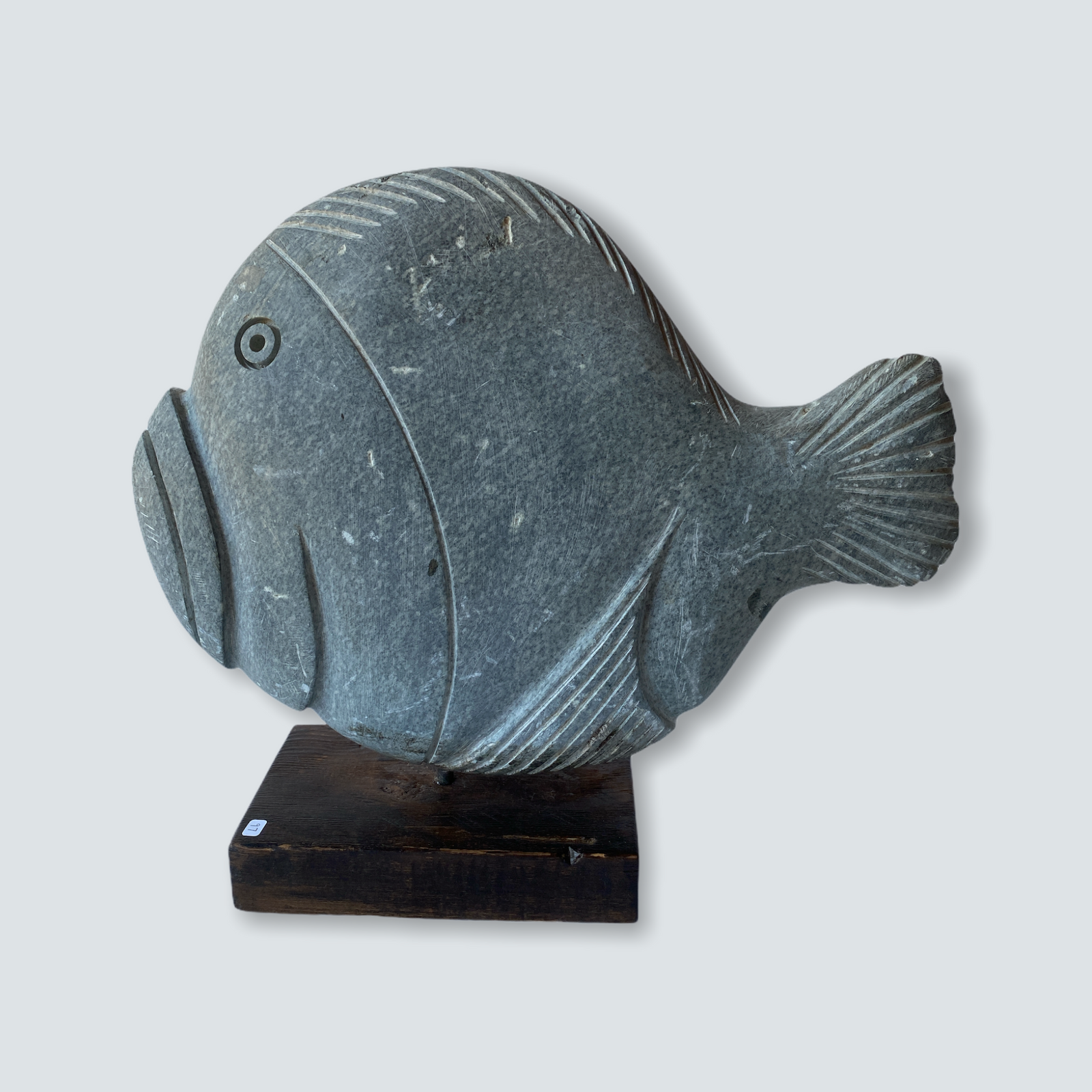 Stone Fish Sculpture - Zimbabwe (03) M