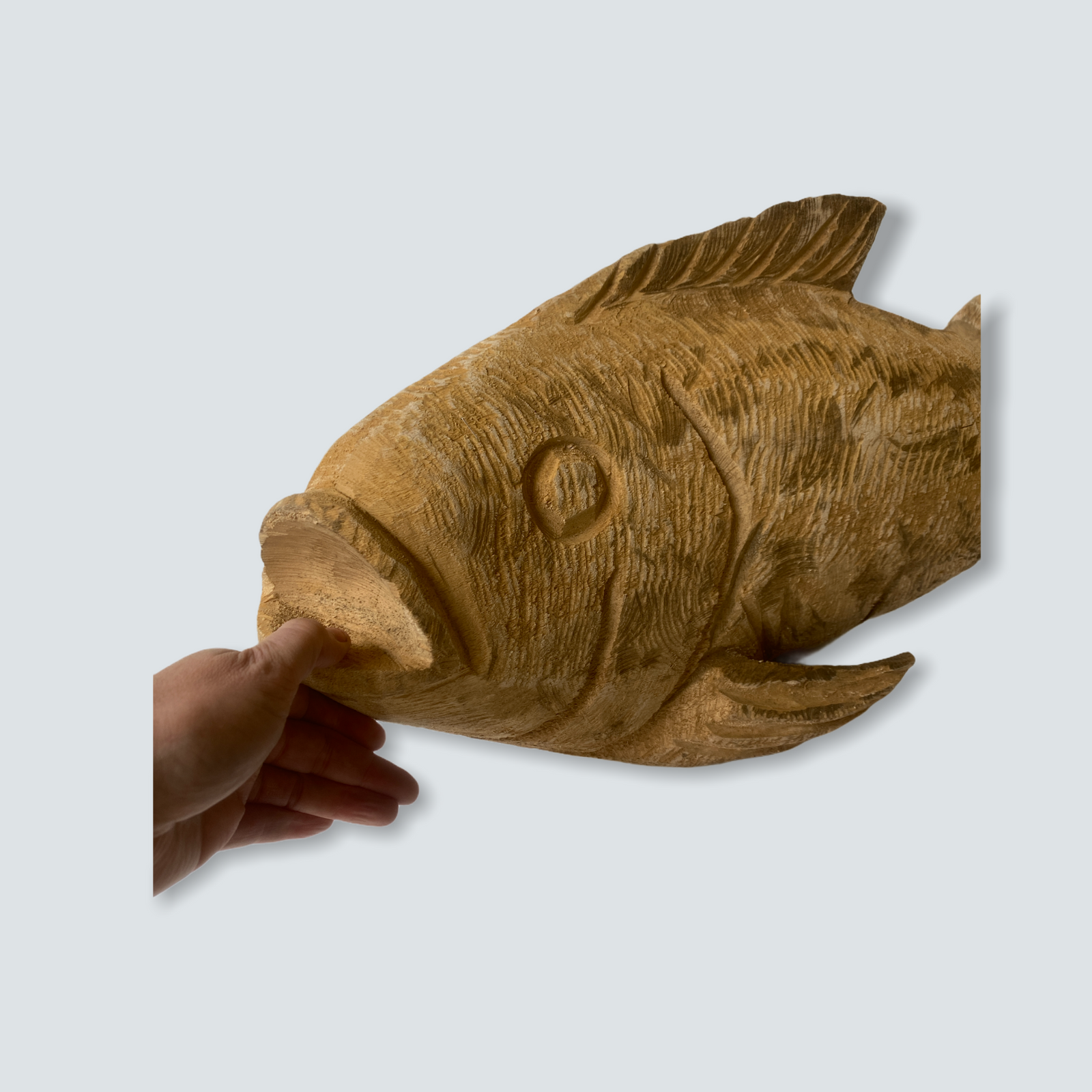 Mozambique hand carved Fish sculpture - M/L (01)