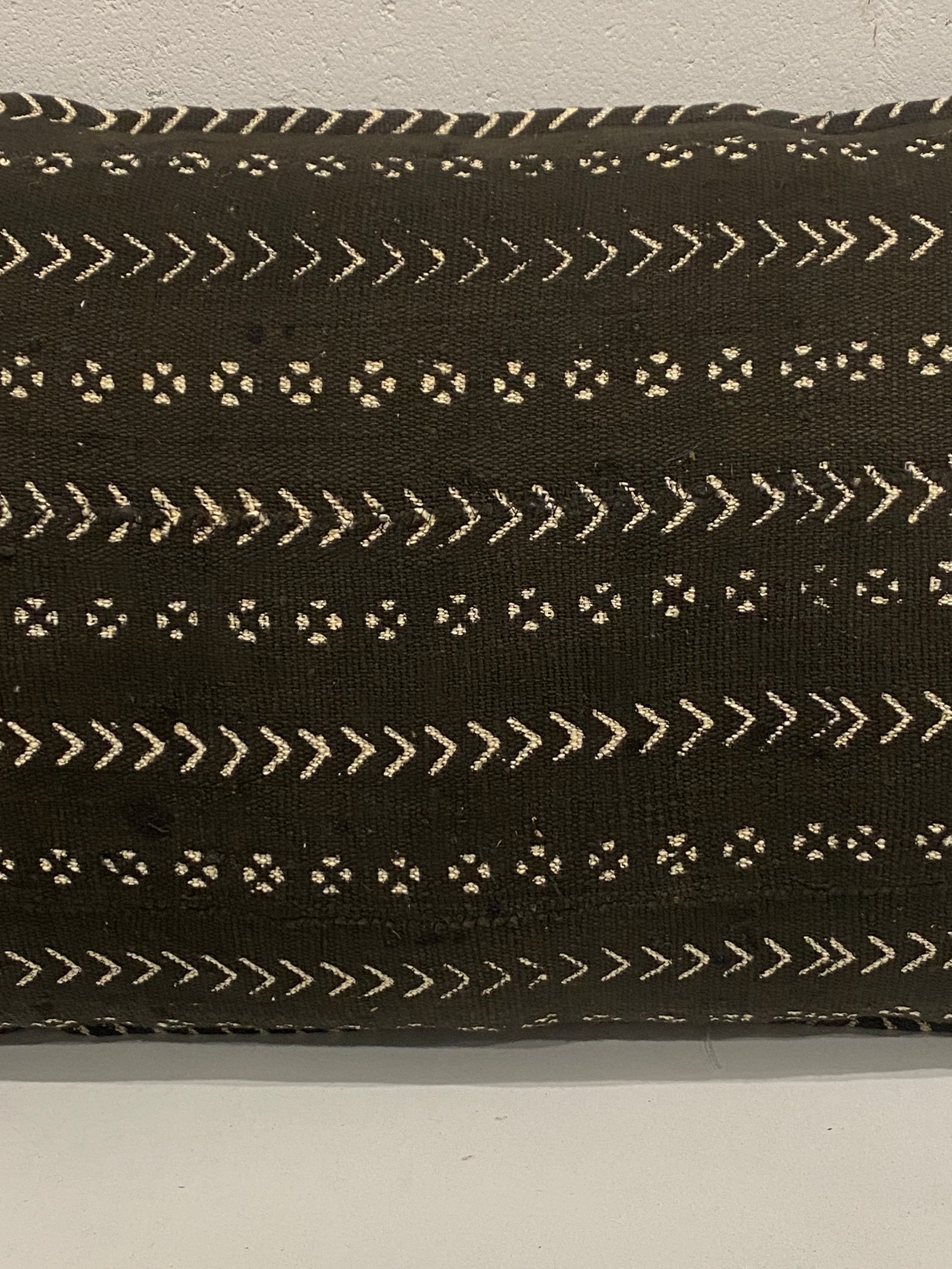 Mud Cloth Handwoven cushion - (184.14) Black