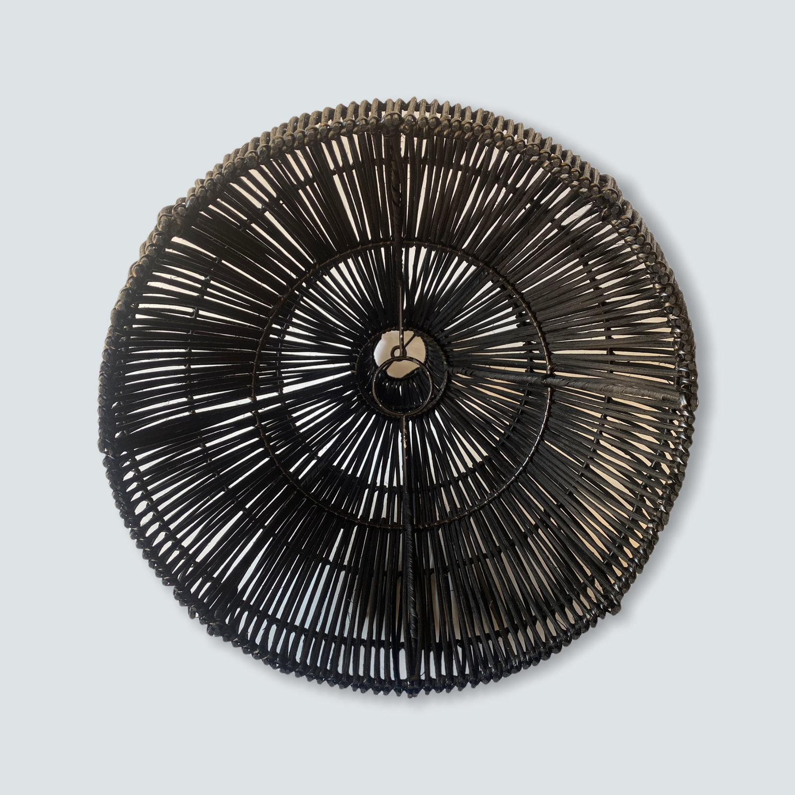 Rattan Dome pendant - black — another view