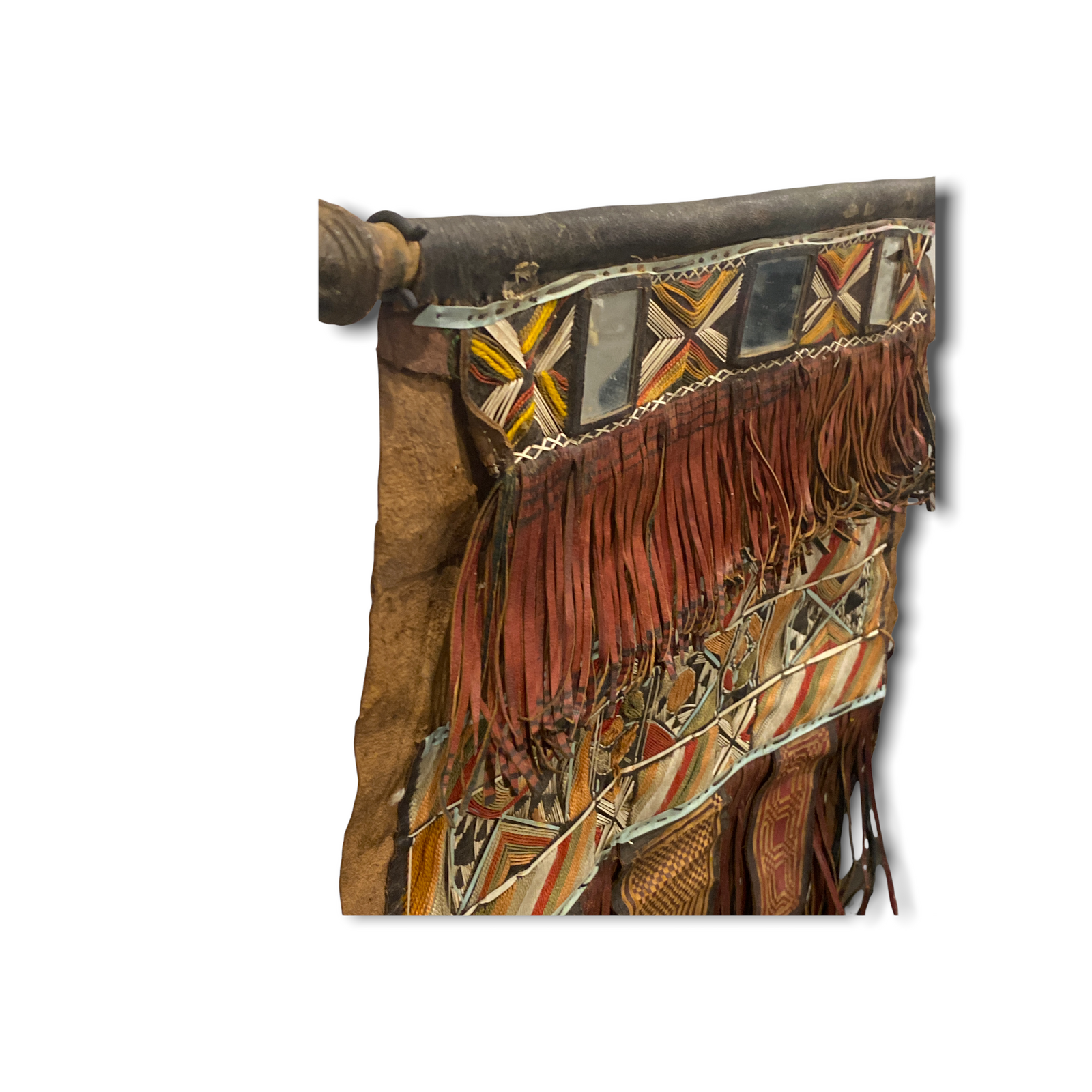 Tuareg- Antique leather panel tent decor (191.5)