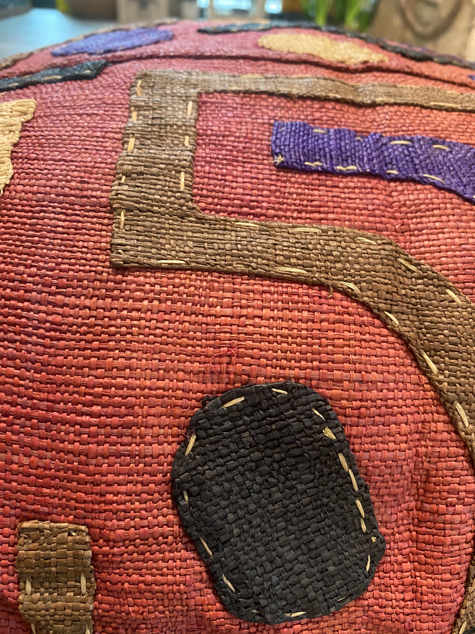 African Kuba Cloth Cushion 60x60 (04)