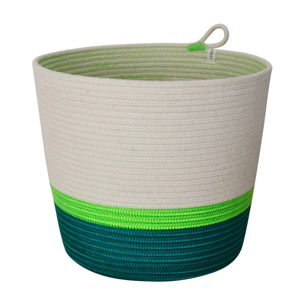 Planter Basket 100% cotton (17.3) Green