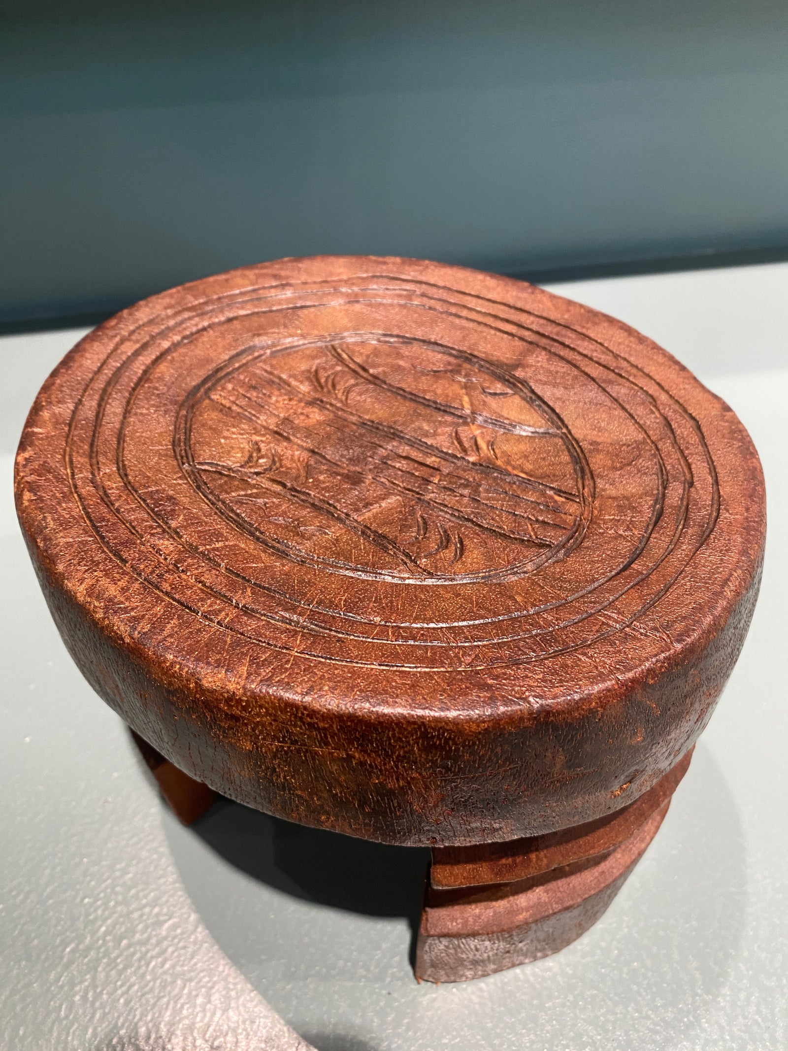 Yoruba hand carved stool - (07)