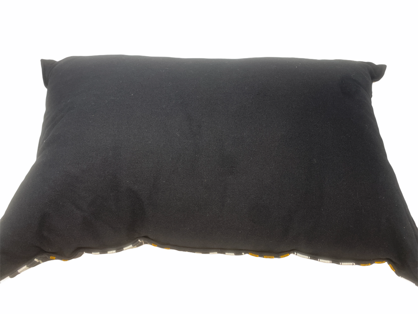 Ewe cloth cushion — detail of the hand-stitched strips