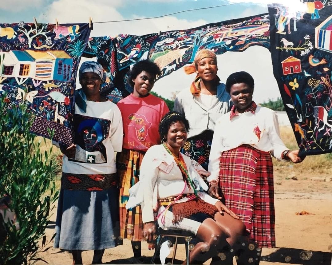 Mapula embroidered cushion 40x40 - South Africa