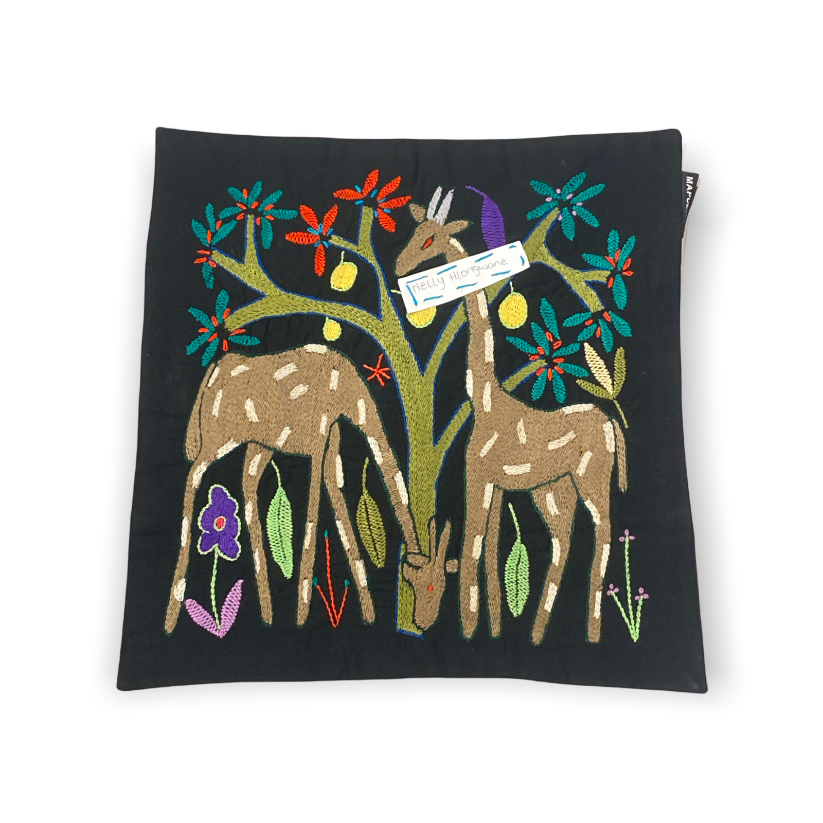 Mapula embroidered cushion 40x40 - South Africa