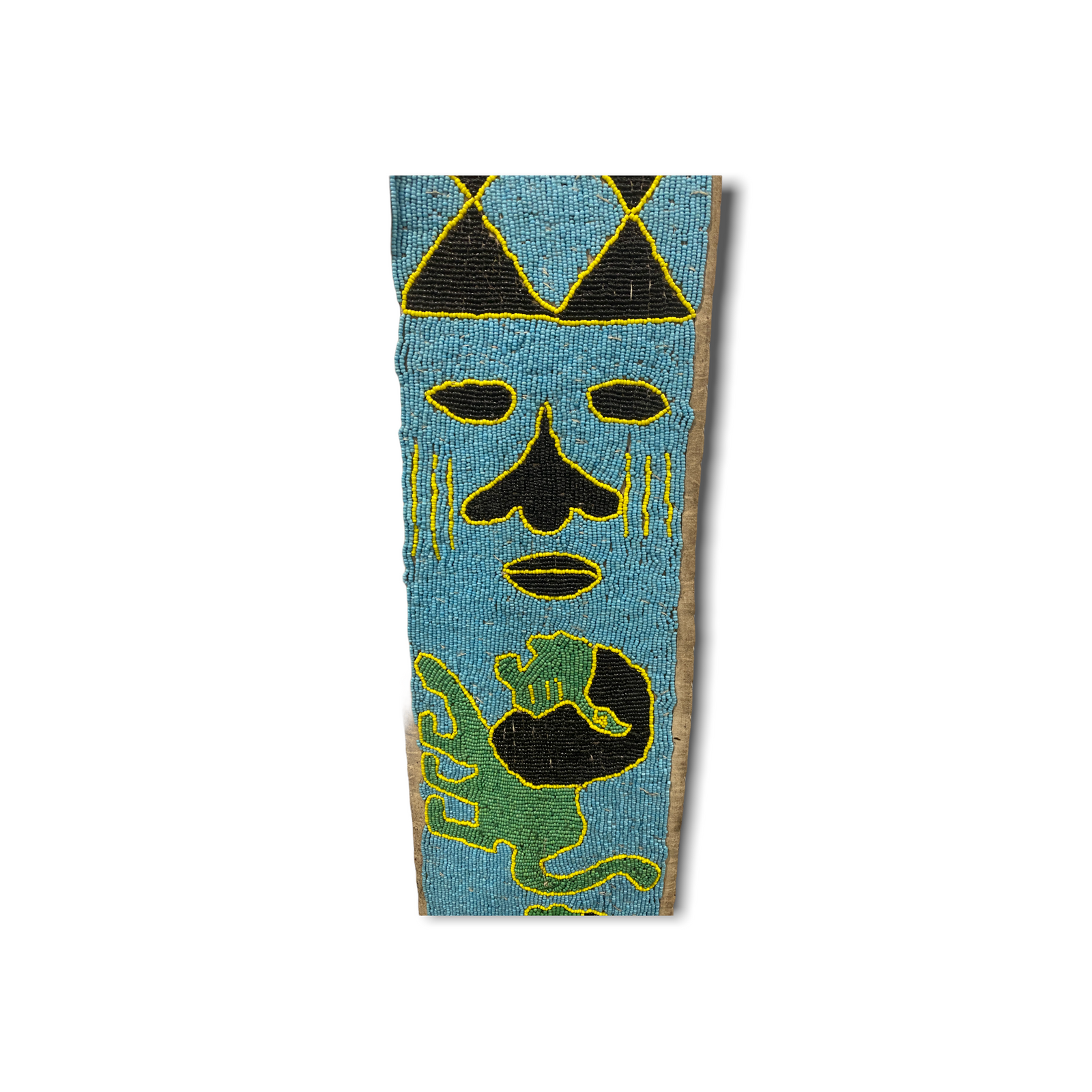 Yoruba Beaded Sash - Nigeria - Lions (03)