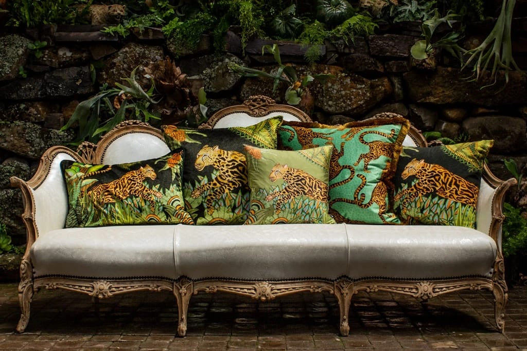 Ardmore- Cheetah Kings Forest Delta Silk Cushion Cover