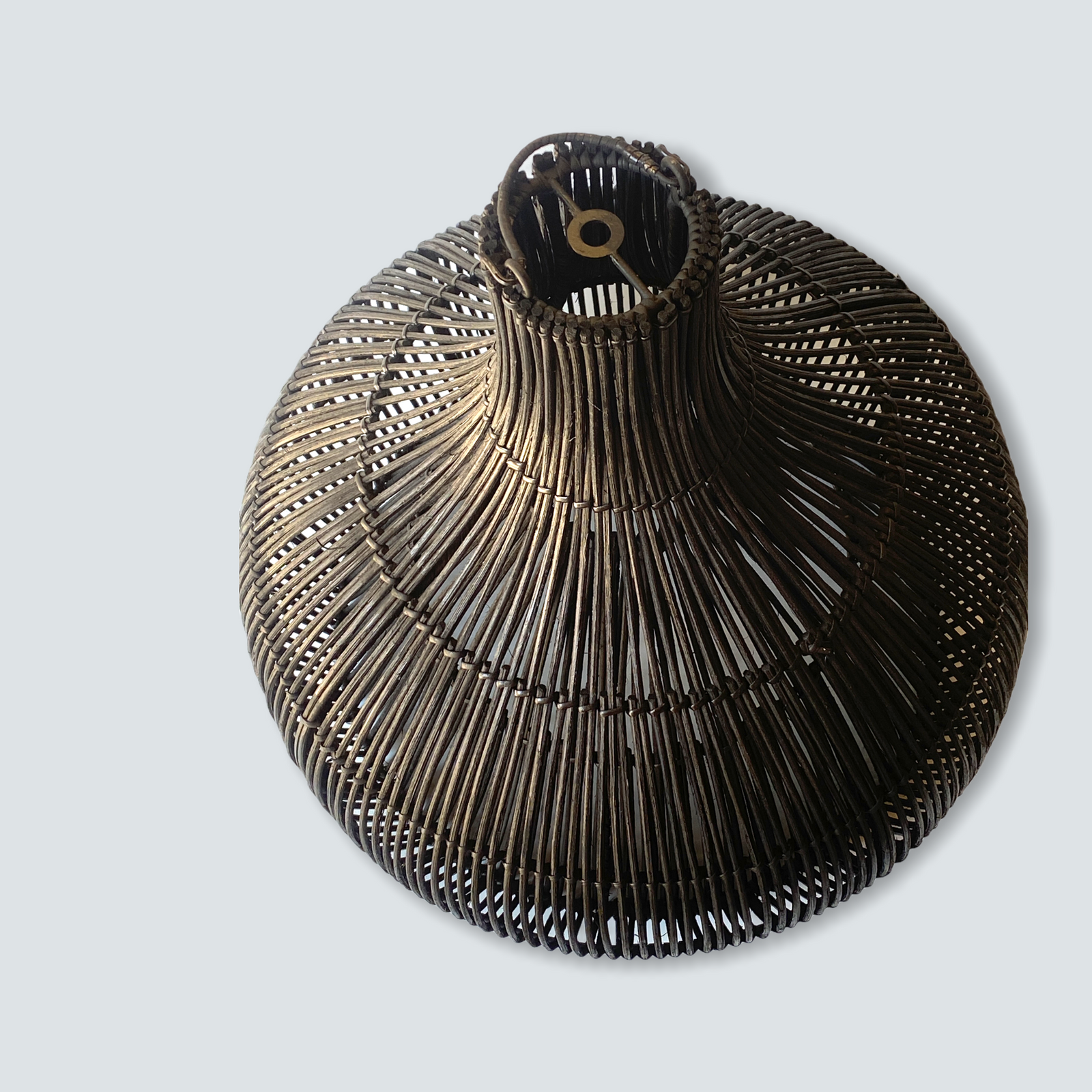 Rattan Dome pendant - black — detail view