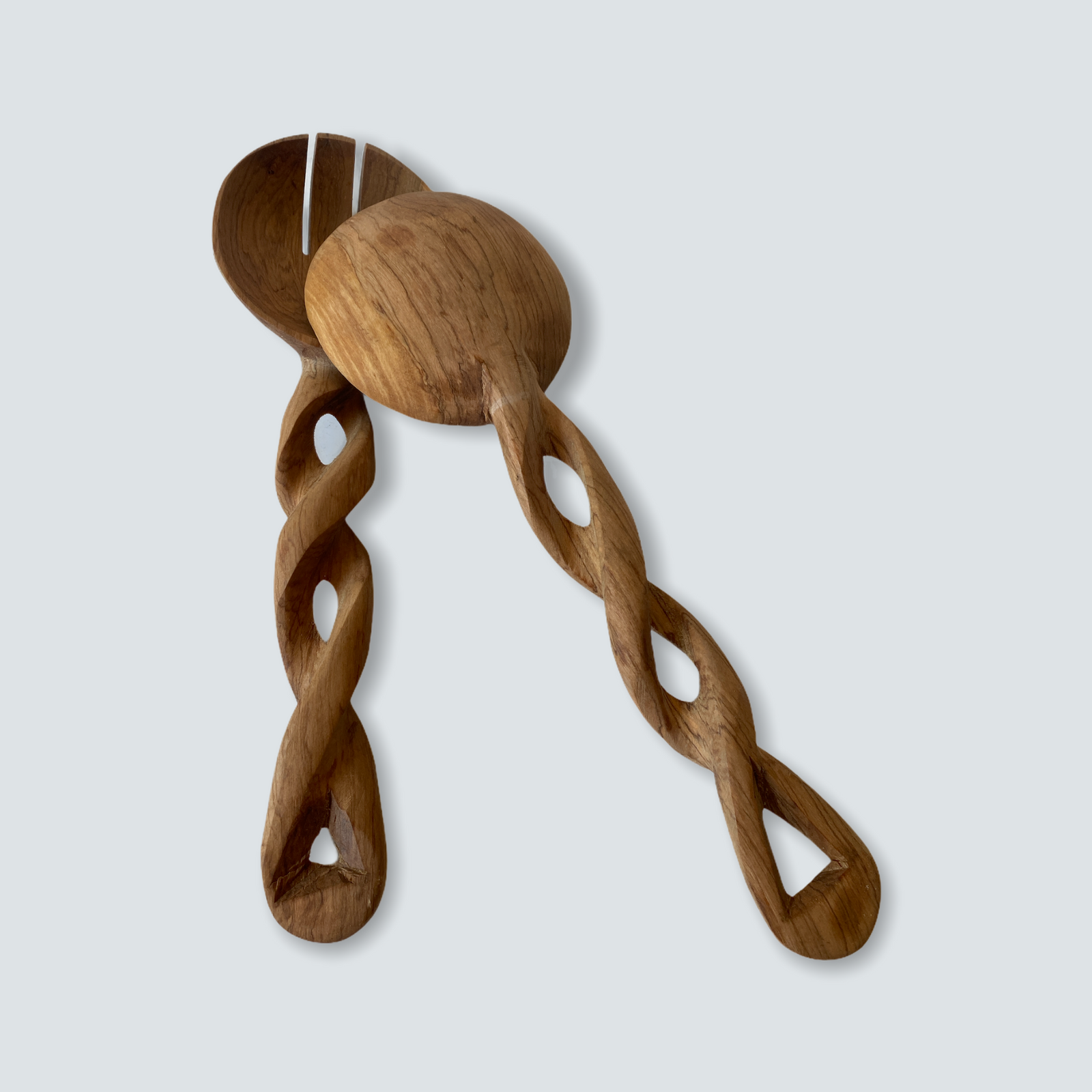 Kenya Salad Servers — detail view