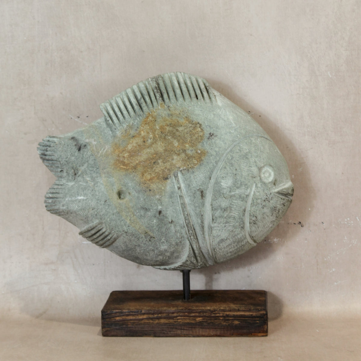 Stone Fish Sculpture - Zimbabwe - 159.1