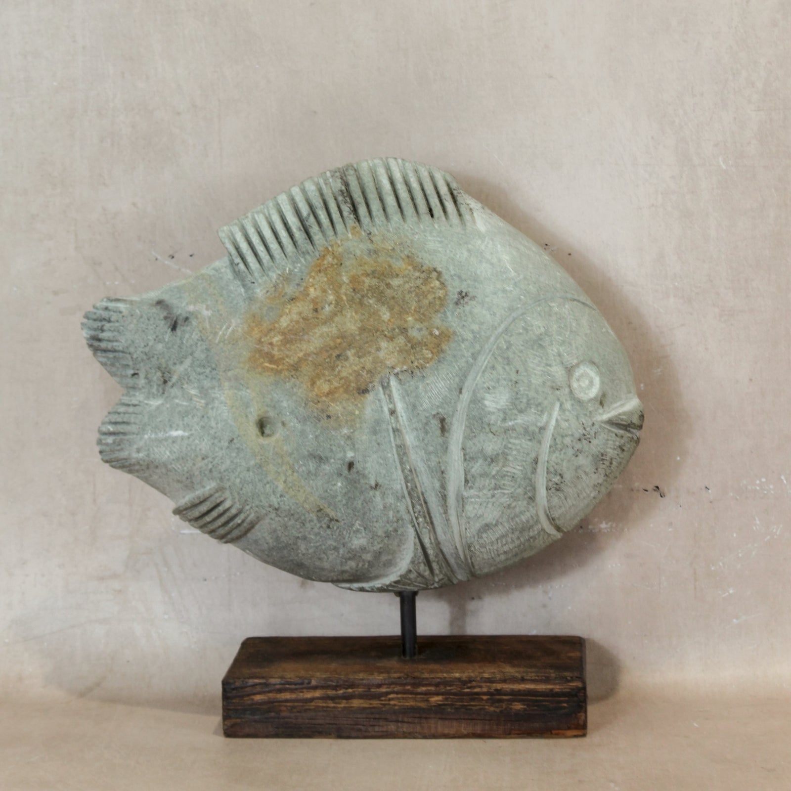 Stone Fish Sculpture - Zimbabwe - 159.1