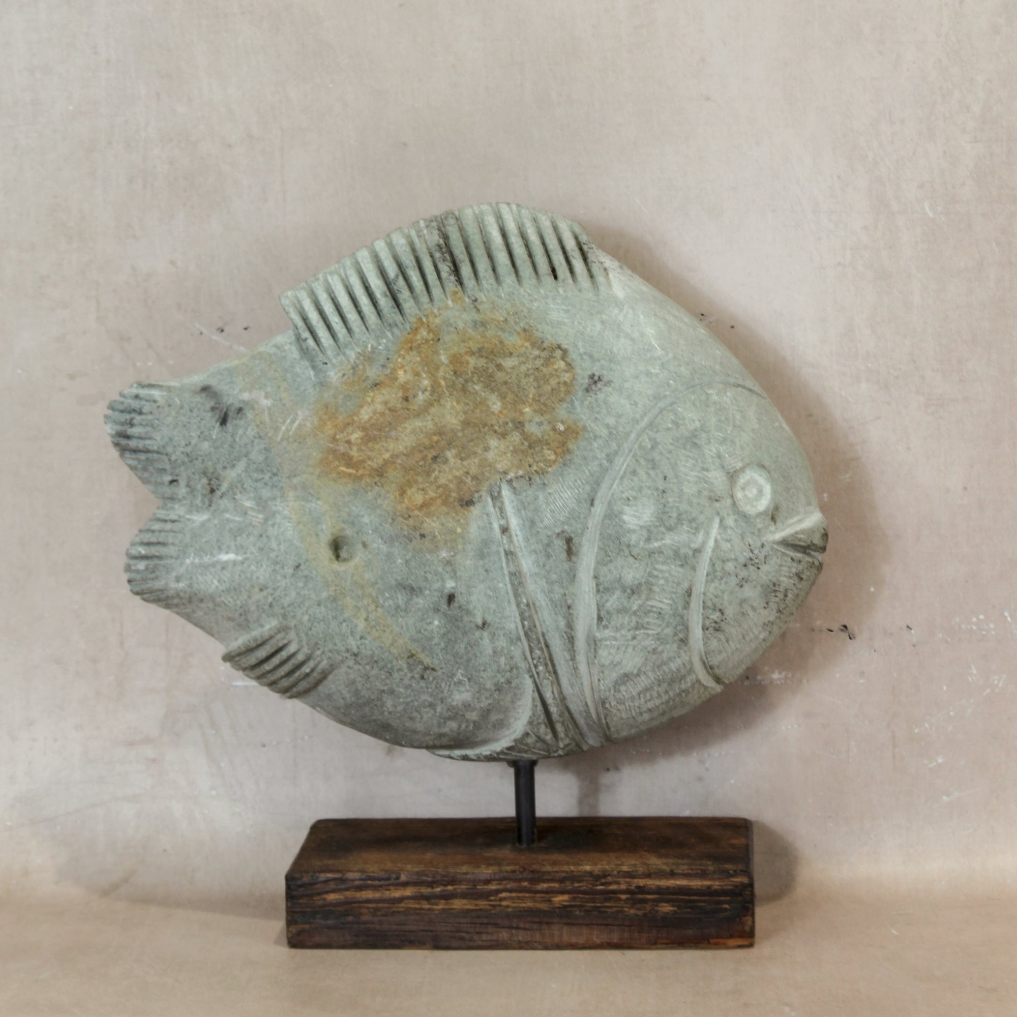 Stone Fish Sculpture - Zimbabwe - 159.1