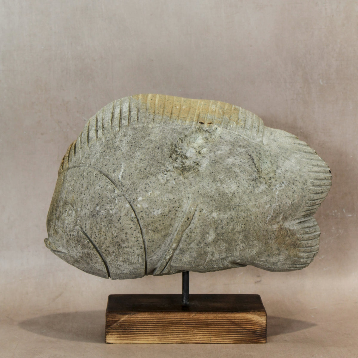 Stone Fish Sculpture - Zimbabwe - 159.2