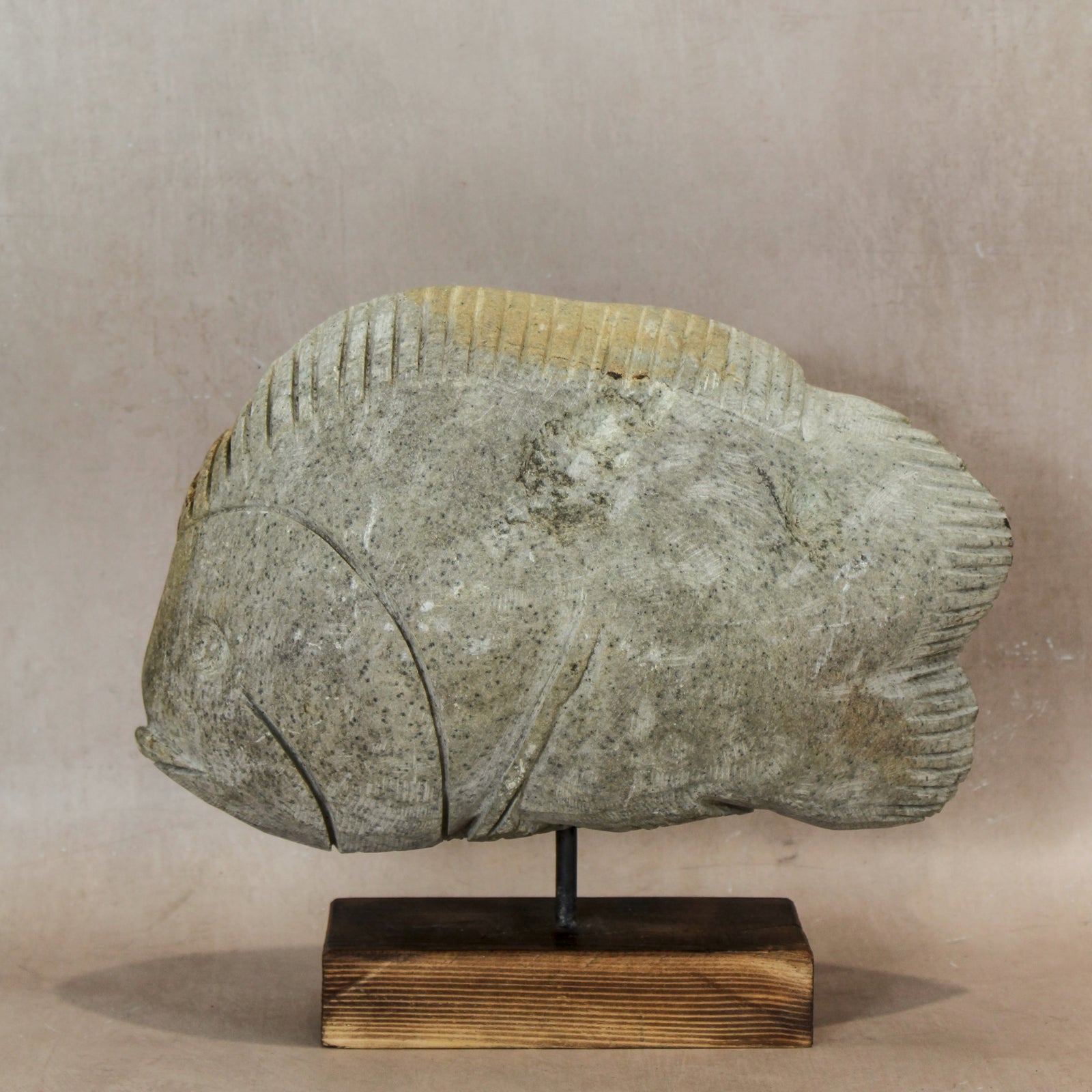 Stone Fish Sculpture - Zimbabwe - 159.2