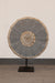 Cameroon Beaded Shield - L - 54cm Black & White 05